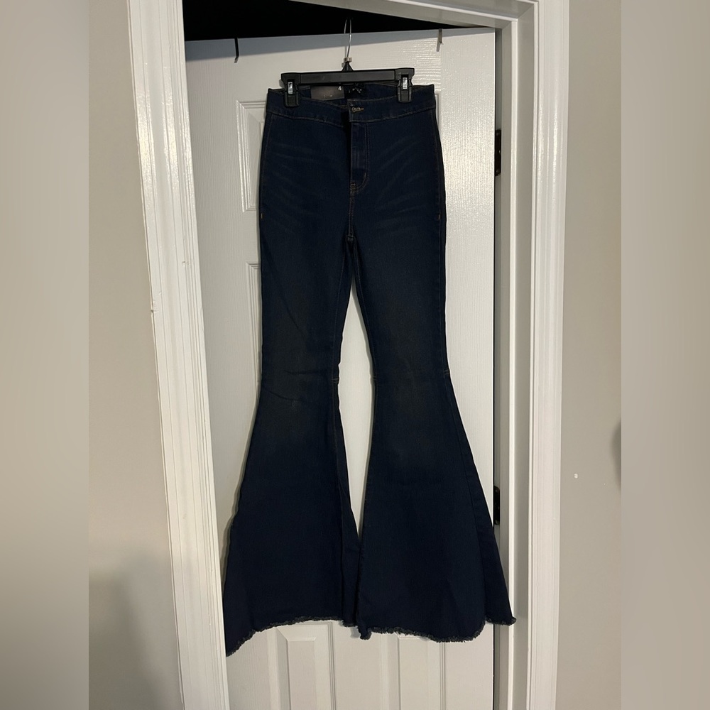 Lucky & Blessed Blue Flare Wide Leg Jeans